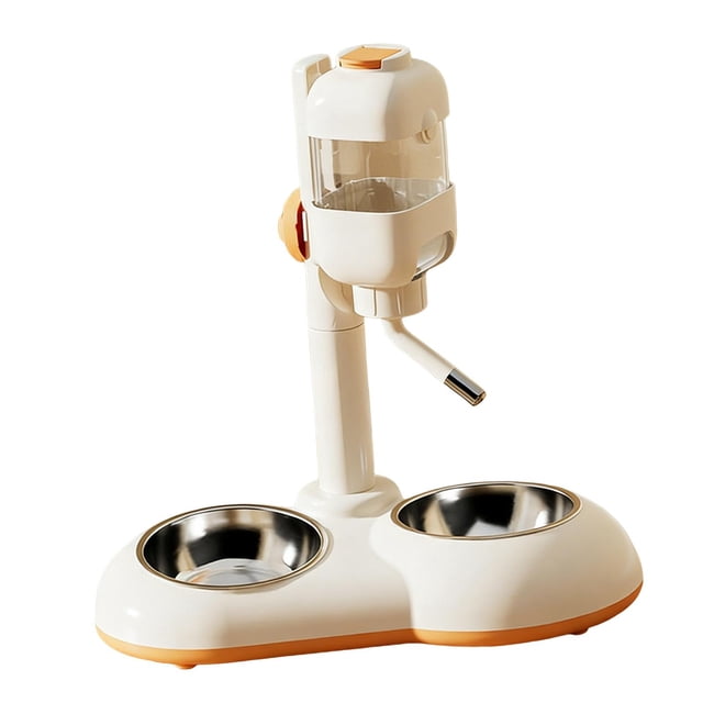 Dispensador de agua para mascotas, cuenco para perros, comedero multifuncional para mascotas, bebedero automático para conejos, hámsteres y gatitos. Blanco