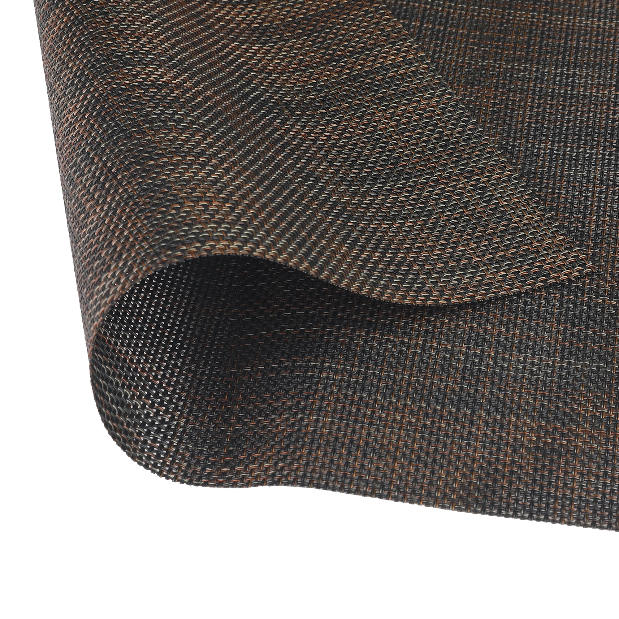 Unique Bargains Durable Placemats for Dining Table, Resistant Kitchen Place Mats Set of 6 Black Brown 18" x 12"