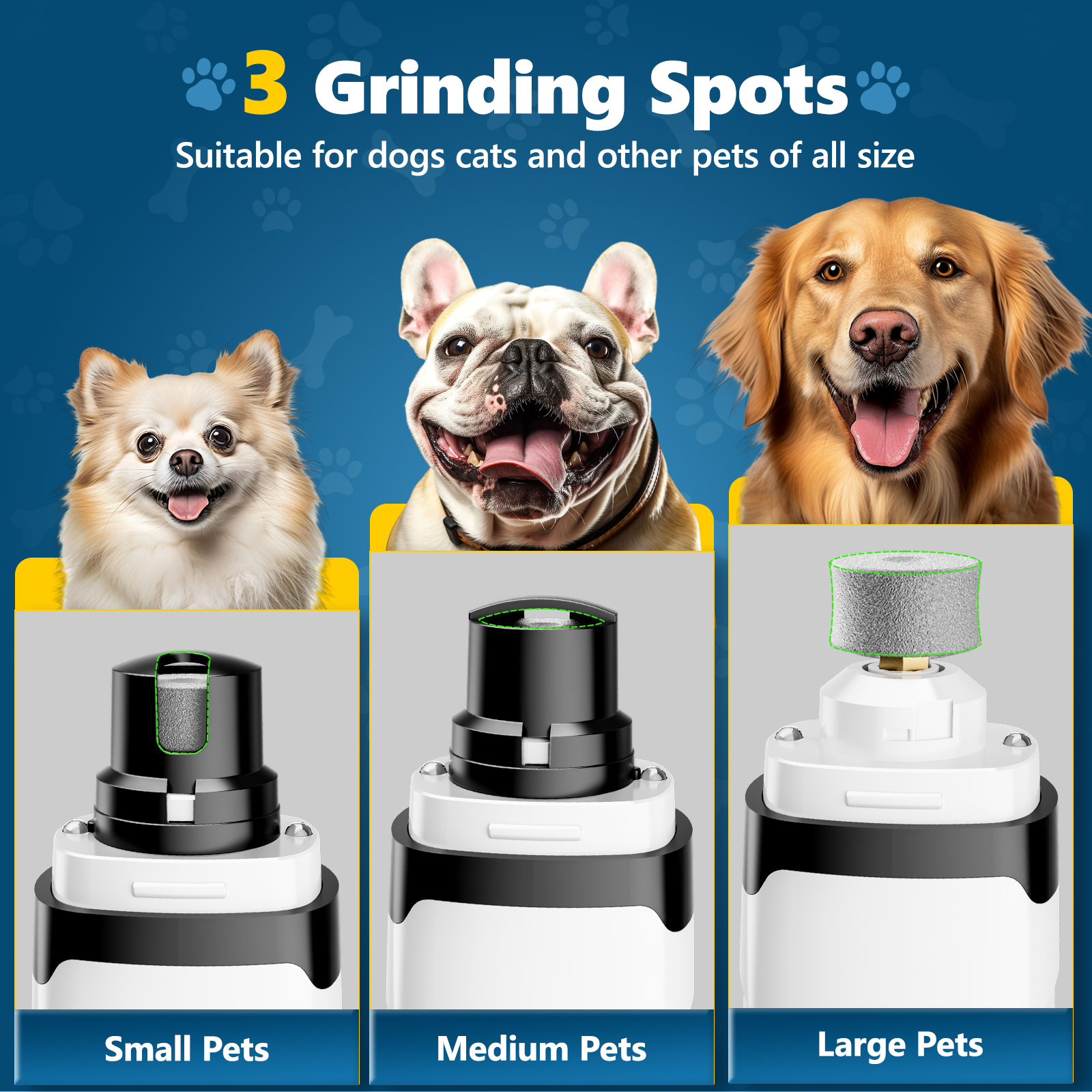 BEBANG Dog Nail Grinder, 2-Speed Electric with LED Lights photo 5
