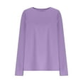 thumbnail image 5 of cocolona Long Sleeve Shirts for Women Fall Fashion Pullover Tunic Tops Dressy Casual Blouses Crew Neck T-shirts, 5 of 5