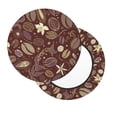 thumbnail image 2 of Kll Coffee And Flowers Round Bar Chair Cushion Cover 13 Inch,Bar Stool Protector With Elastic, Soft Washable, 2 of 7