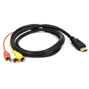 1080P HDMI-compatible Male Video to 3 RCA AV Audio Cable Cord For TV Adapter X2Y9