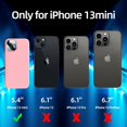 thumbnail image 6 of [5 in 1 for iPhone 13 Mini Case, with 2 Pack Screen Protector + 2 Pack Camera Lens Protector, Liquid Silicone Ultra Slim Shockproof Protective Phone Case 5.4 inch (Pink), 6 of 14