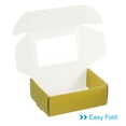 thumbnail image 4 of Uxcell 3.3x2.4x1.2" Paper Soap Box with Window, 40 Pack Soap Boxes Rectangle Packaging Boxes, Golden, 4 of 6