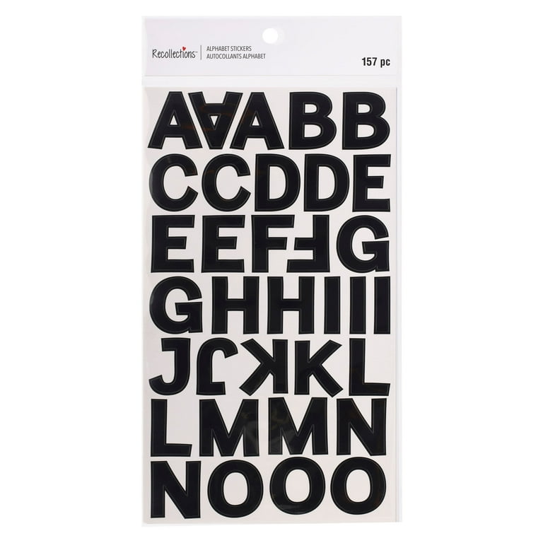 12 Packs: 157 ct. (1884 total) Block Alphabet Stickers by