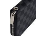 thumbnail image 4 of Coolmade Women's Checkered Zip Around Wallet and Phone Clutch - RFID Blocking with Card Holder Organizer -PU Vegan Leather, Black, 4 of 7