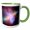 Green/White, variant on 3drose, Galaxy and Nebula - Messier Spiral Galaxy, 15oz Mug