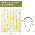 thumbnail image 3 of Floral Shower Curtain, Washable Cloth Shower Curtain Sets with 12 Shower Curtain Hooks, Fabric Rustic Yellow Gerbera Flower Eucalyptus Fall Shower Curtains for Bathroom Decor, 72x72 Inches, 3 of 6