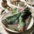 thumbnail image 3 of Vargottam Premium Cotton Muslin Napkins - Set of 12, 20-Inch Green Tree Pattern, Soft and Absorbent Cloth Napkins for Dining, Decor, Weddings, and Special Occasions - Machine Washable, Table Linens, 3 of 7