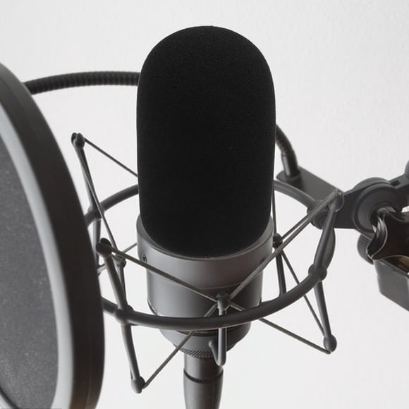PENIKOKO Microphone Chaussette à Vent Éponge Noire Pare-Brise pour Production Musicale 1Pcs