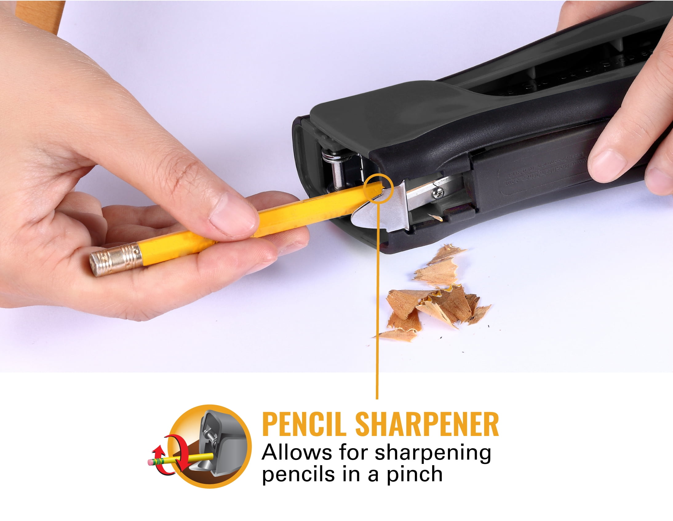 Bostitch Dynamo™ Stapler with Pencil Sharpener and Staple Remover, Gray