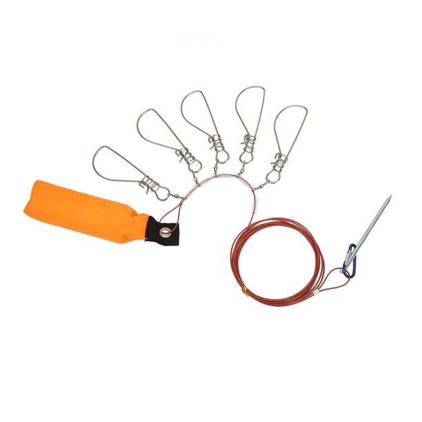 Fish Stringer Kit, Reduce Twisting Detachable 5m Steel Wire