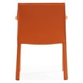 thumbnail image 5 of Manhattan Comfort Paris Saddle Leather Arm Chair in Coral Orange (Set of 2), 5 of 6