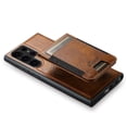 thumbnail image 2 of ELEHOLD for Samsung S23 Ultra  Case, Compatible with Mag Safe Accessory, 2 in 1 Detachable Magnetic Card Holder Faux Leather Men Women Kickstand Wallet Case for Samsung S23 Ultra  ,Brown, 2 of 6