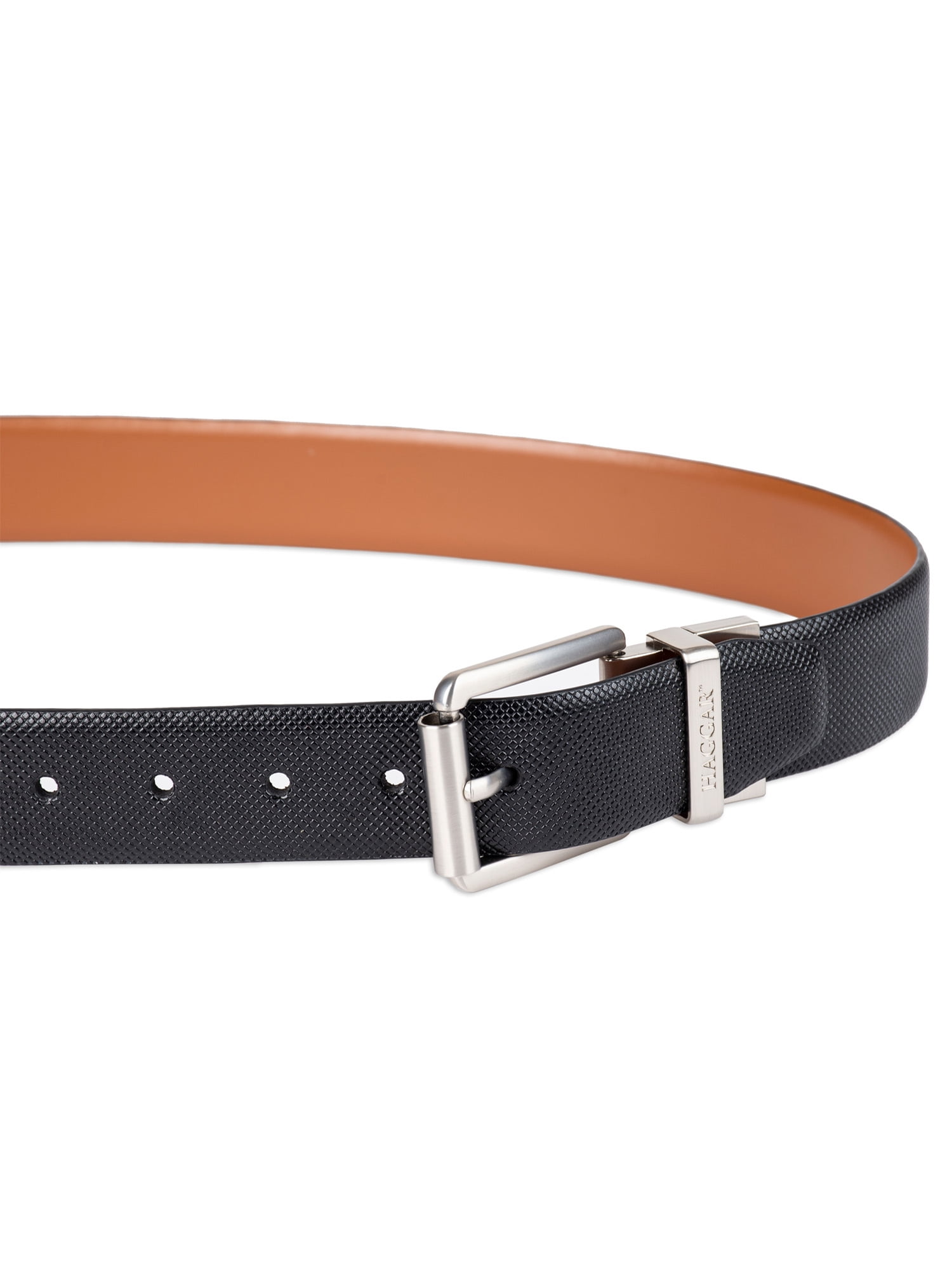 Haggar Men's Textured Reversible Two-in-One Belt