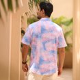 thumbnail image 5 of APTRO Men's Hawaiian Shirt Wrinkle Free Short Sleeve Floral Tropical Casual Button Down Summer Shirt Pink MC01 M, 5 of 7