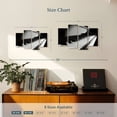 thumbnail image 3 of Elephant Stock Piano Keys Wall Art - Horizontal Multi Panel Canvas - Living Room Wall Decor - Music Multi Panel - Black And Gray Decor - 30" x 18", 3 of 4