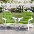 thumbnail image 3 of EAGLE PEAK Tufted Outdoor/Indoor High Back Patio Chair Cushion, Set of 2, 46 x 22 in,Green, 3 of 10
