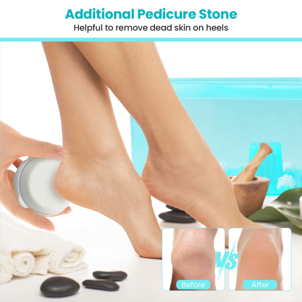 Yardi Yard Foot Spa Massager Tub with Removable Pedicure Stone and Massage Beads-Turquoise, Massage Gun