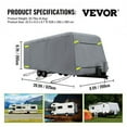 thumbnail image 6 of RV Cover 18'-20': Durable 4-Layer Waterproof Trailer Cover with Anti-UV Protection and Storage Bag, 6 of 12