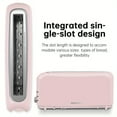 thumbnail image 5 of SEEDDEEM 2-Slice Slim Toaster - 6 Shade Settings with Reheat/Defrost, Removable Crumb Tray - Compact 750W Fits-Anywhere™ Design for Bread, Bagels, Waffles - White Stainless Steel Kitchen Appliance, 5 of 17