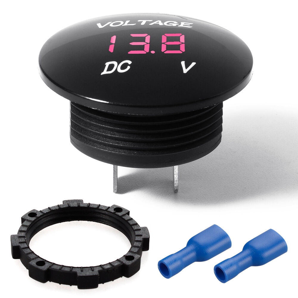 Socket LED Display Digital Car Voltmeter Battery Gauge Motorcycle Voltage Meter