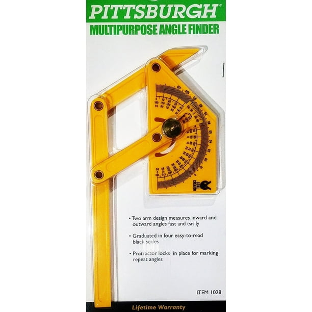 Multipurpose Angle finder Protractor, 2 Arm, Locking, 4 Scales, Inward