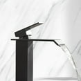 thumbnail image 3 of Single handle single hole waterfall spout bathroom faucet with deck plate, 3 of 7