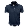 thumbnail image 5 of TAGOLD Mens Summer Short Sleeve Turndown collar Blouse & Shirt Solid Color Pocket Button Casual Top, 5 of 5