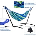 thumbnail image 5 of Bilot Hammock with Stand 2 Person Heavy Duty Portable Hammock Stand with 9 FT Space Saving Steel Stand&nbsp;Portable Carrying Case Weather-Resistant Finish for Outdoor or Indoor Patio Backyard Garden, 5 of 8