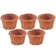 thumbnail image 2 of Chocolate Rattan Mini House Basket for Photo Decoration Sturdy and Durable 5 Pieces 2.56x1.77x1.57 Inches, 2 of 4