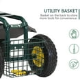 thumbnail image 3 of Kinbor Garden Cart Rolling Work Seat with Tool Tray Heavy Duty Gardening Planting New, 3 of 8