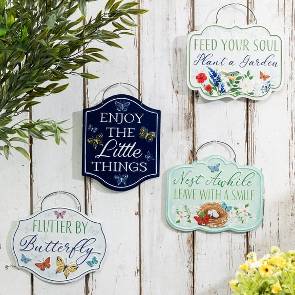 Printed Metal Hanging Garden Greenhouse Sign