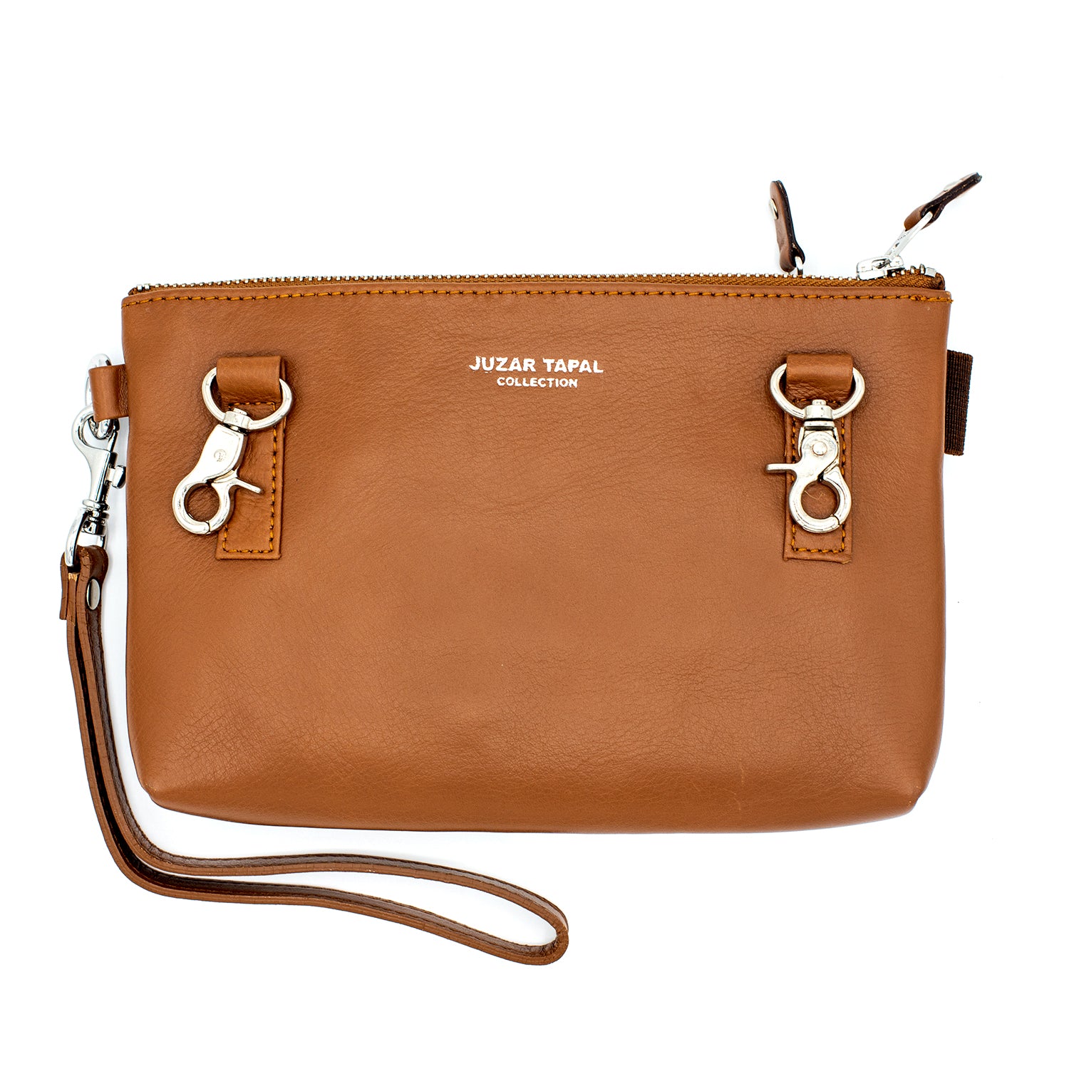 Leather Crossbody Bag Tan Everyday Waist Loop Purse for Women by Juzar Tapal Collection - J151