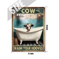 thumbnail image 5 of Cow Wash Your Hooves Bath Soap Vintage Aluminum Sign 12x16 IN Cow Decor Funny Cow Bathroom Wall Decor Cow Gifts, 5 of 6