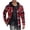 Red3@GC@, variant on CONZONE Men's Buttons Down Flannel Shirts Long Sleeve Hooded Shirts For Men Plaid Soft Lightweight Tops