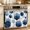 Blue, variant on Oven Skirt Curtain for Kitchen 20x27 Inch, Navy Blue Marble Oven Curtain with 8 Ribbon Ties & Ruffle Trim, Stove Skirt Curtain Dishwasher for Cabinets Over Sinks Gold White Geometric Hexagon Modern