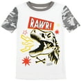 thumbnail image 2 of Dinosaur Character with Camo Pattern Youth Short Sleeve Pajama Set-4, 2 of 4