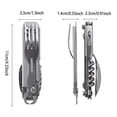 thumbnail image 3 of HBFAGFB Portable Multifunctional Stainless Steel Outdoor Folding Fork And Spoon Combination Set, 3 of 3