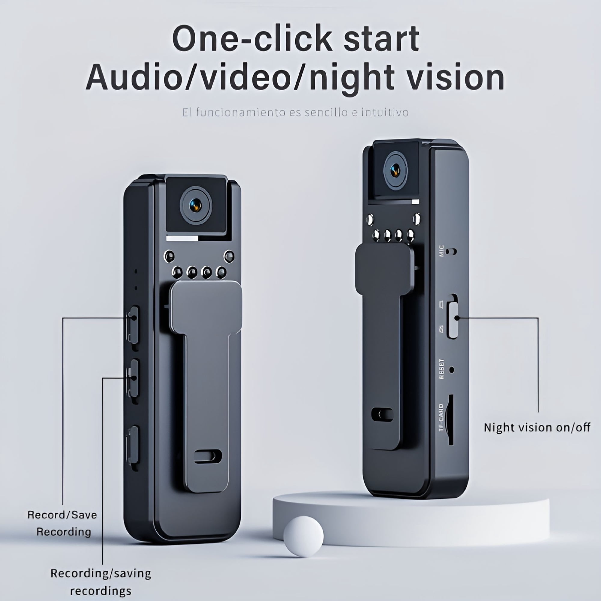GJX Body Camera with Audio And Video Recording,6 Hours 1080P Body Cam with 180° Rotating Lens,Night Vision,Body Worn Camcorder,Personal Travel,Walking,Sports