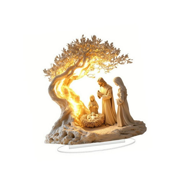 Figura de nacimiento de Jesús Gloria escultura acrílica 18,2 cm x 20 cm
