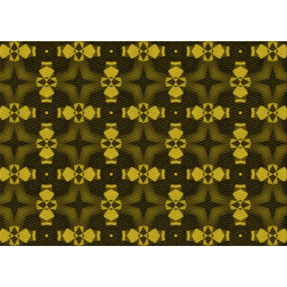 Ahgly Company Machine Washable Indoor Rectangle Transitional Black Brown Area Rugs, 2' x 5'