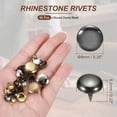 thumbnail image 2 of 9mm Round Dome Rivet, 90 Pcs Metal 4 Claw Spike Spot Stud Punk Rock Rivet Nailhead for DIY Leather Crafting for Decor Repair Clothing Belts Bags Shoes, Brown, 2 of 6