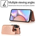 thumbnail image 2 of Design for Samsung Galaxy A20S Case with Tempered Glass Screen Protector Credit Card Holder Slot, PU Leather Wallet Phone Cases Kickstand Protective Cover for Galaxy A 20S A20 Women Rose Gold, 2 of 12