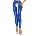 thumbnail image 3 of Leggings brillantes sin entrepierna con abertura en la entrepierna para mujer, pantalones ajustados de cintura alta con entrepierna abierta y huecos en los muslos para entrenamiento de yoga, 3 of 5
