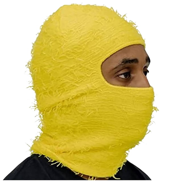 Pasamontañas desgastado - Tejido de punto, de invierno, resistente al viento, para hombre y mujer.