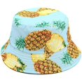 thumbnail image 1 of Fruit Print Bucket Hat Banana Pattern Fisherman Hats Summer Reversible Packable Cap, 1 of 5