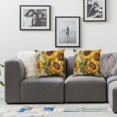thumbnail image 2 of nygtbtfer 2Pack Sunflower Throw Pillow Covers Only with Butterfly Pattern Decorative Square Pillowcases Cushion (Sunflower) 12x12in, 2 of 7