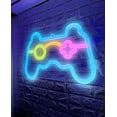 thumbnail image 4 of XIHAMA Neon Sign Gamepad Shape LED Neon Signs for Wall Decor, Dimmable Game Shaped Neon Lights for Bedroom Game Room Decor Teen Boys Gamer Party Gaming Wall Decoration Gift Wall Signs, 4 of 6