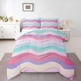 thumbnail image 1 of Erosebridal Gradient Stripes Bedding Twin Comforter Set,Abstract Lines Down Comforter,Kids Room Decorative,Reversible,Lightweight,2-Piece, 1 of 7